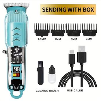 Portable Professional Wireless Haircut & Beard Trimming Set - USB Rechargeable, Sharp Blades, Ideal for Home & Salon Use, Perfect for Barbers & Stylists