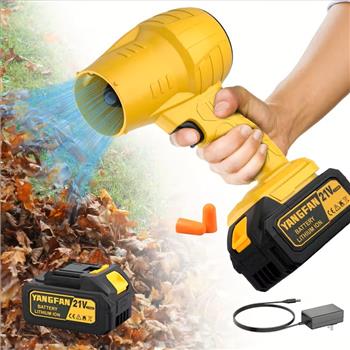 Turbine Blower, 20000 RPM Electric Cordless Leaf Blower, 20V 2.6AH Battery Powered Jet Dryer, High-Pressure Airflow Blower, Jet Car Dryer, Handheld Snow Blower, Suitable for Home And Outdoor Use, for Blowing Leaves And Dust Removal
