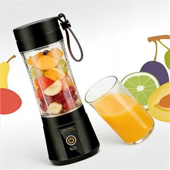 Portable electric blender, USB interface, 380ml portable juicer/small blender, suitable for making milkshakes and smoothies, fruit juice, 380ml, 2400mAh battery capacity,six blades, excellent blending effect
