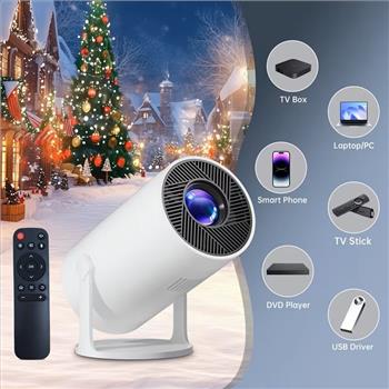 LED Home Cinema Projector, BT5.4, Android 13, Supporting Wifi Local 1080P And 4K Wireless Connection, Entertainment Setup, Local Warehouse 3-7 Days Delivery, for Movie Enthusiasts And Film Lovers