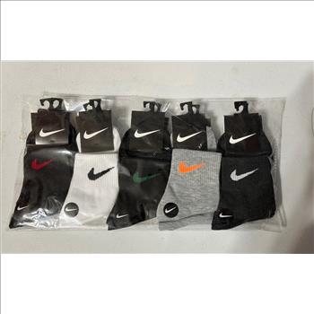Nike Multi Color Ankle Socks 8-12 10 Pair