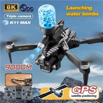 K11 Max Drone with Water Bombs - Professional Aerial Photography Aircraft 8K Three Camera Obstacle Avoidance Foldable Quadcopter