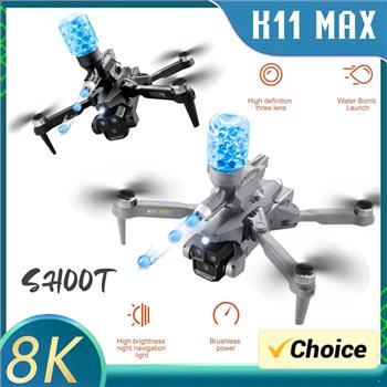 K11 Max Drone with Water Bombs - Professional Aerial Photography Aircraft 8K Three Camera Obstacle Avoidance Foldable Quadcopter
