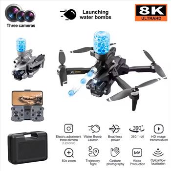 K11 Max Drone with Water Bombs - Professional Aerial Photography Aircraft 8K Three Camera Obstacle Avoidance Foldable Quadcopter