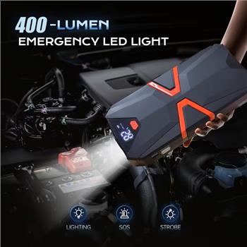 5-in-1/9IN1 Portable Car Battery Jump Starter With Tire Inflator 12V Fast Start, Battery Boost, USB I/O, LED Emergency Light, Reliable Power, Roadside/Vehicle Emergency Tools 3000A Portable Wireless Car Jump Starter Battery Jump Starter