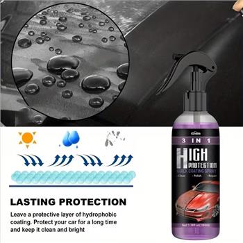 High Protection Ceramic Coating Nano Spray, Car Coating Wax Polishing Spray, Plastic Refresher, Fast Fine Scratch Repair