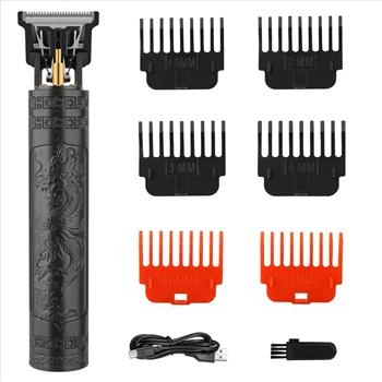 Electric Hair Clipper with LCD Digital Display Men'S Oil Head Carving Scissors Reciprocating Electric Beard Trimmer USB Data Cable Charging Long Life