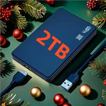 2TB Portable Hard Drive External Hard Drive HDD, High-Capacity High-Speed External Hard Drive, Portable External Hard Disk 2TB Sleek Design, Reliable Storage, Ideal For Students, And Professionals (USB 3.0)