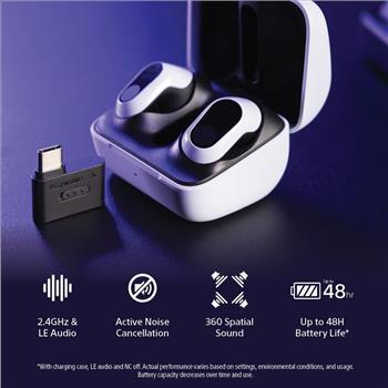 Sony INZONE Buds Wireless Gaming Earbuds, Perfect for PlayStation® 5, for PC/PS5/Switch/Mobile, 48Hr Battery with Case, Noise Canceling, 360 Spatial Sound, 2.4GHz USB-C Dongle, WF-G700N Black