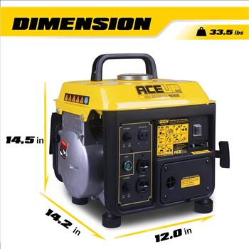 Aceup Energy 1,200W Gas Powered Generator, Small Portable Generator for Home Use Ultralight, EPA & CARB Compliant
