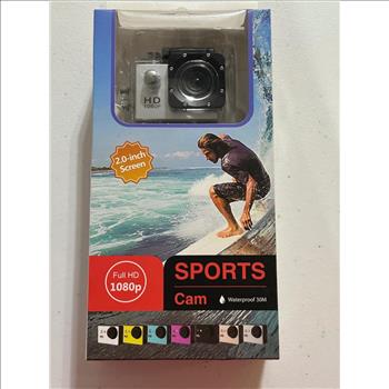 Sports Cam Full HD 1080p and ALL Accessories Silver