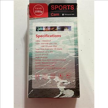 Sports Cam Full HD 1080p and ALL Accessories Silver
