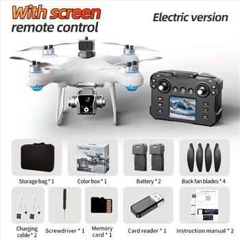 Pro Upgraded Dual-Battery Drone with Screen | S116 Drone with/without Screen Controller | New Version E55/E88 with Screen Remote | Optical Flow & Barometer Dual Positioning Hover | Drawer-Type Quick-Charge Battery | 360° Obstacle Avoidance