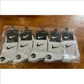 Nike Ankle Socks Gray 8-12 Size 10 Pack