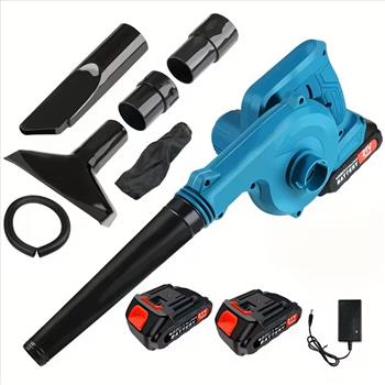 Of Cordless Handheld Powerful Blower, 21V Electric Turbojet Leaf Blower, Equipped with Rechargeable Lithium Battery, with Extension Tube, Strong Wind, Suitable for Yard, Garden Leaf Removal, Home Dust Removal, Outdoor Barbecue