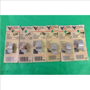 Lot O 6 Vermont American Router Bits 16-18 Retail;