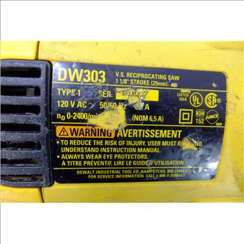 Dewalt DW303 Reciprocating Saw Works