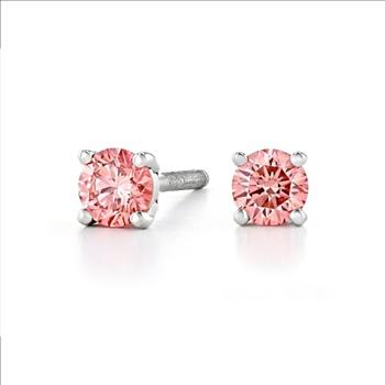 .50 Ct Pink Diamond Studs Earrings Low Reserve