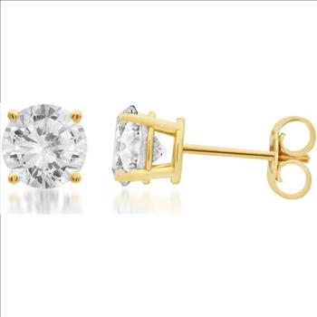 2.00 Carat Diamond Stud Lab Grown Earrings set in 14K Gold