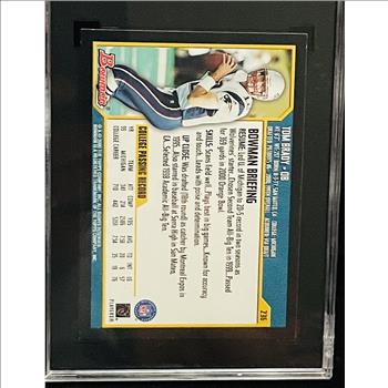 Graded Tom Brady 2000 Bowman Rookie Card #236 SGC 7 NM