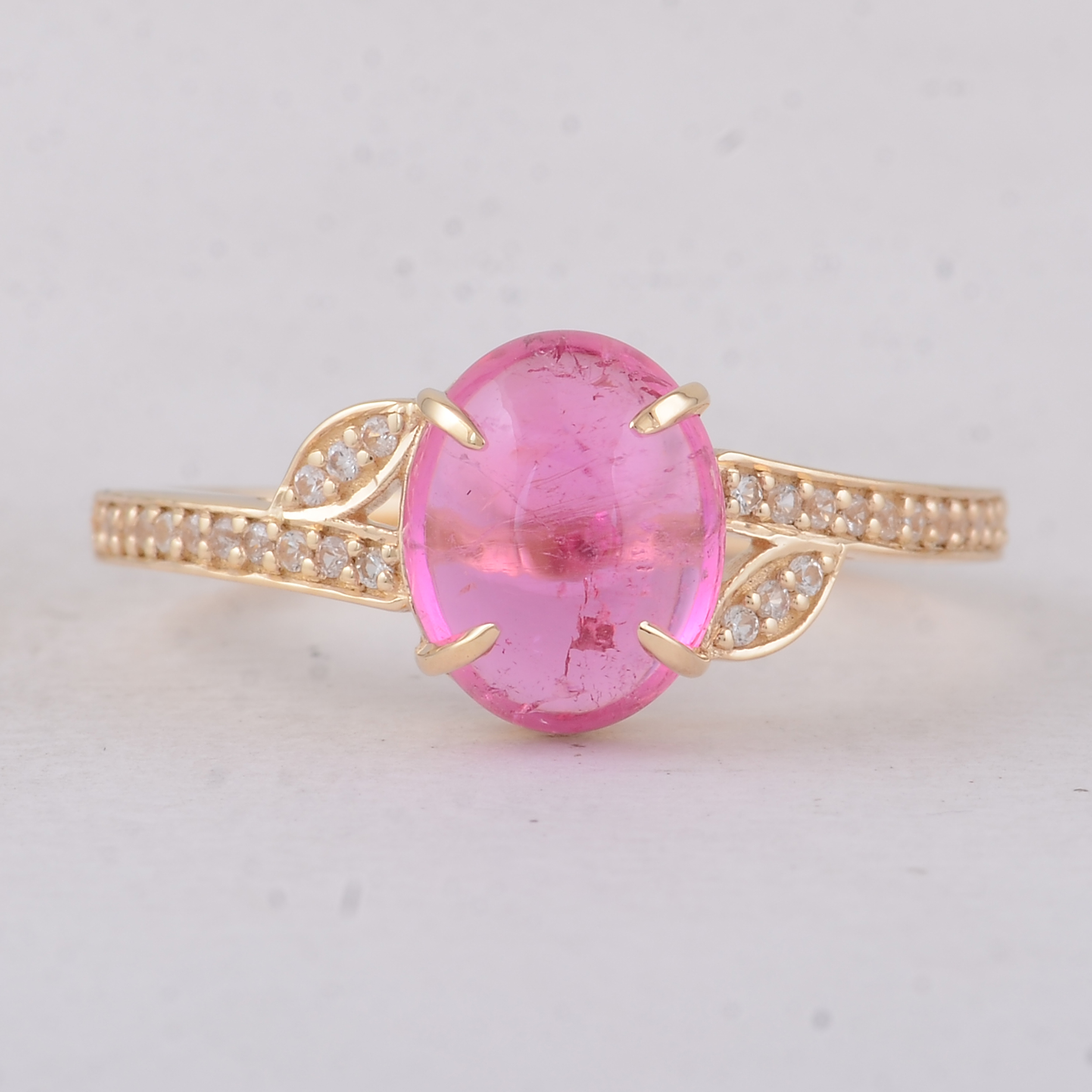 2.08 Ct Oval Tourmaline 9K Gold Ring