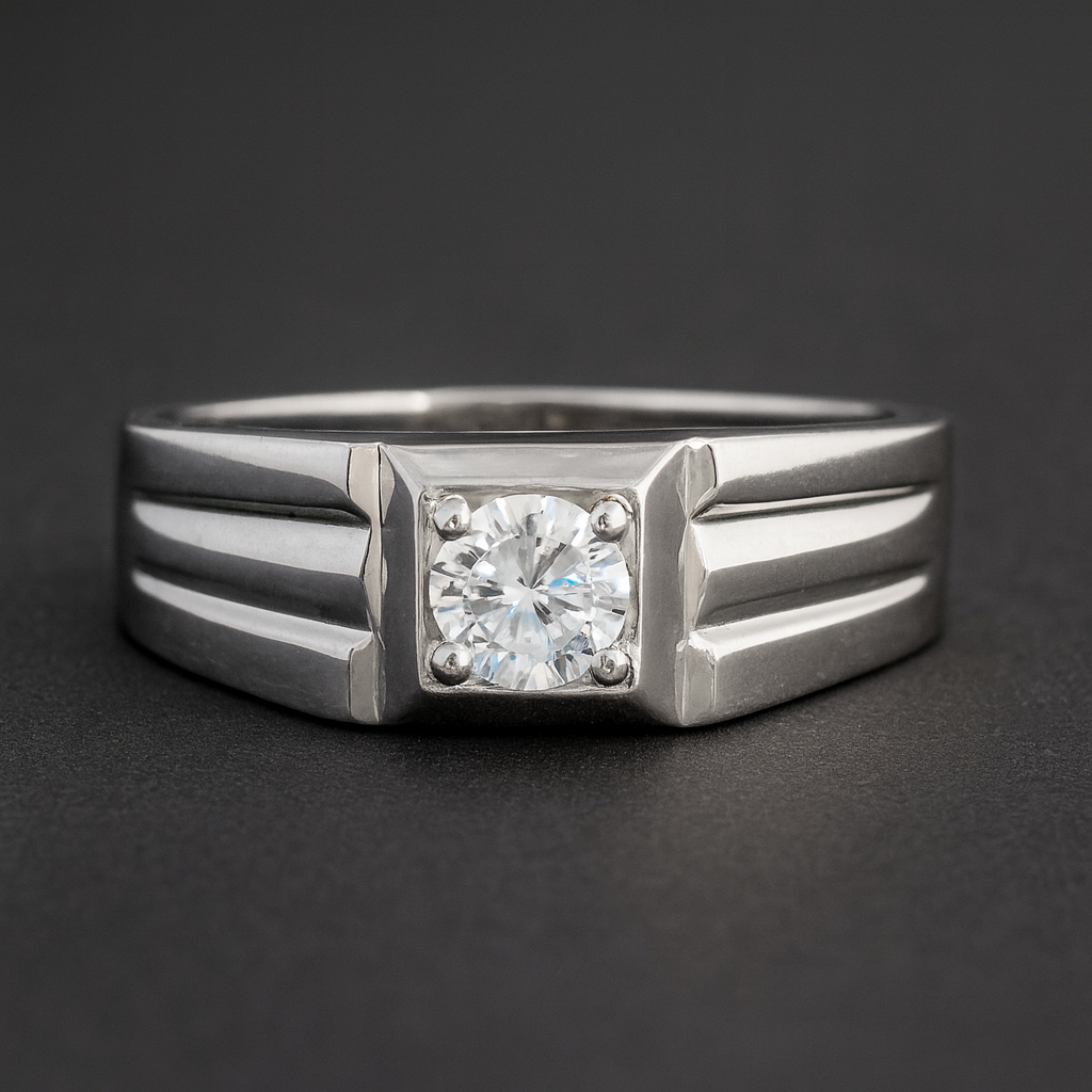 925 Sterling Silver 0.82 Ct Cubic Zirconia Ring 7 US Ring Size