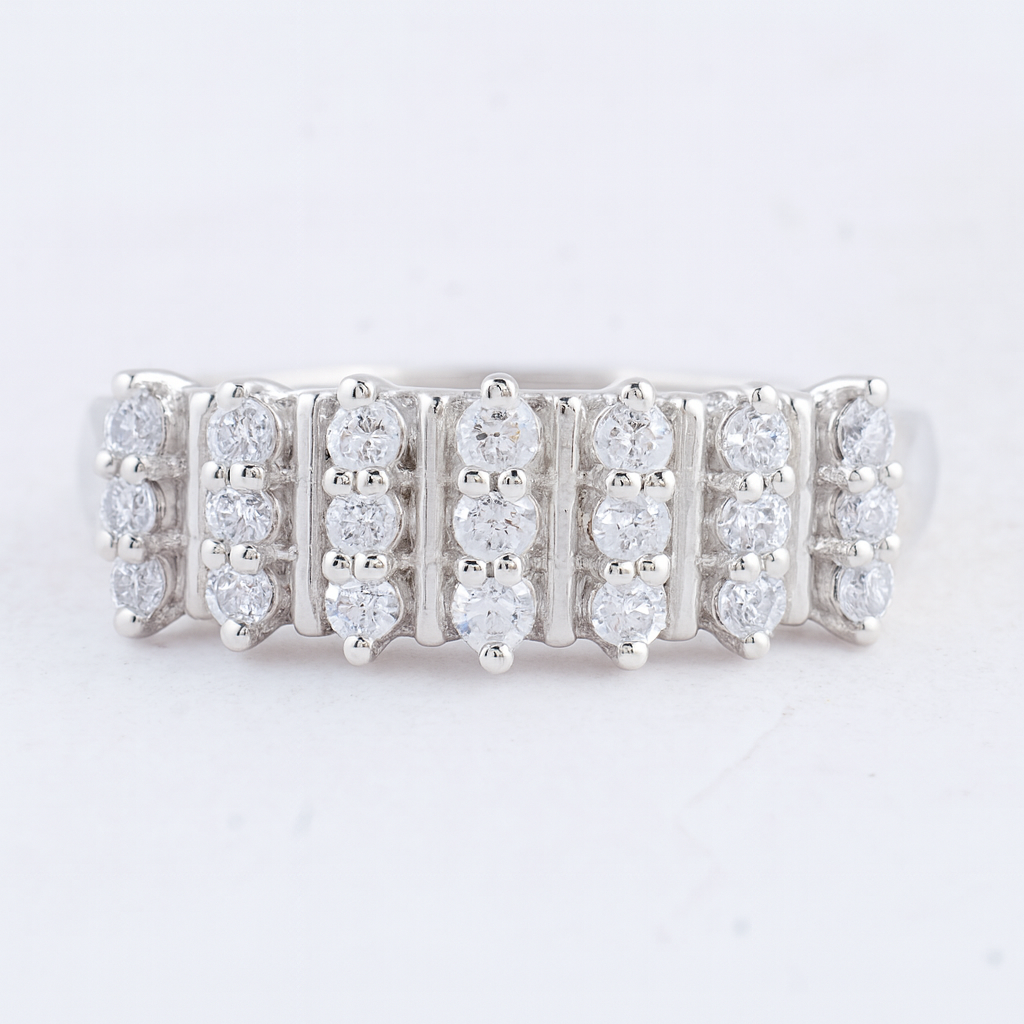 925 Sterling Silver 1.01 Ct Round Cubic Zirconia Ring 7 US Ring Size