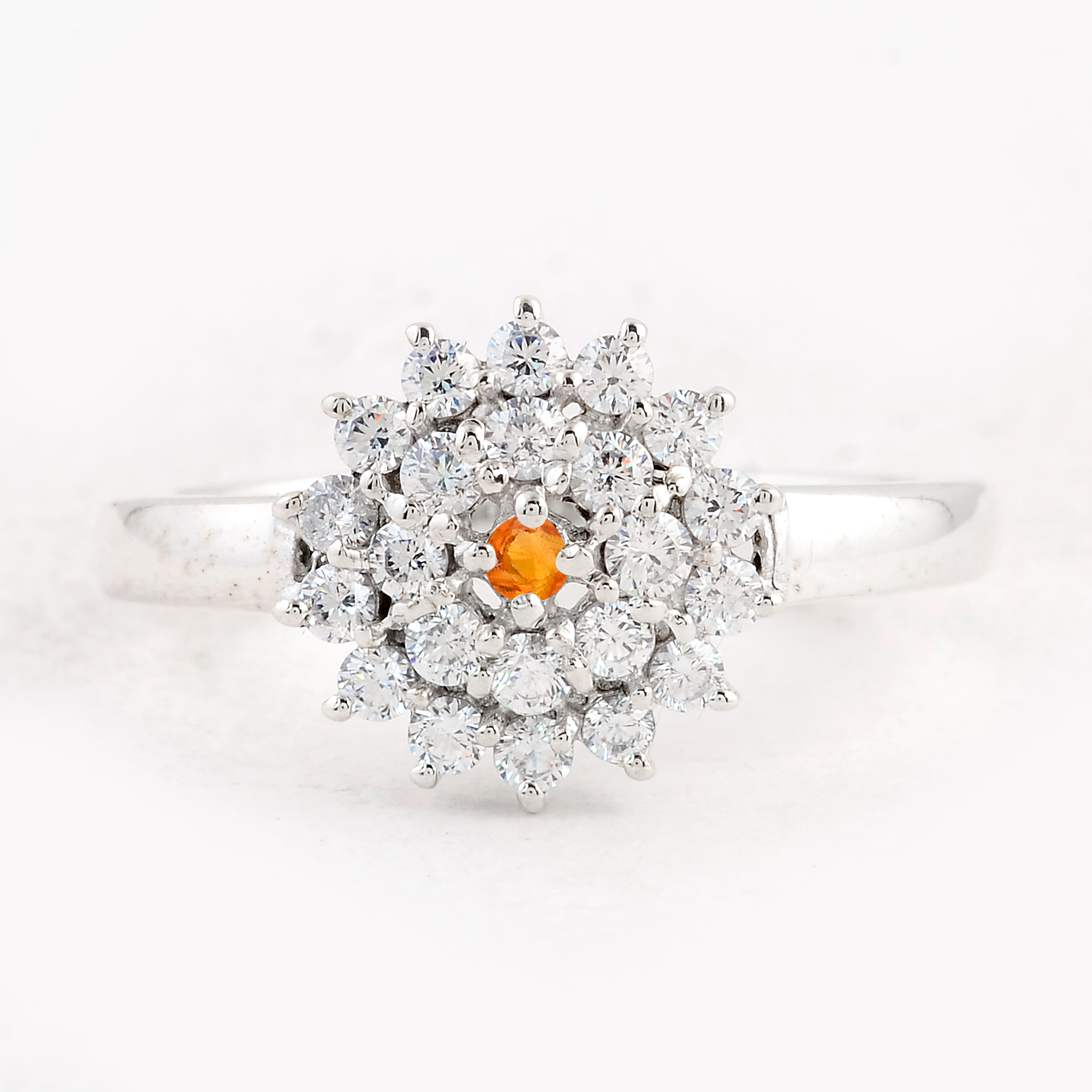 925 Sterling Silver 1.06 Ct Round Cubic Zirconia Ring 7 US Ring Size