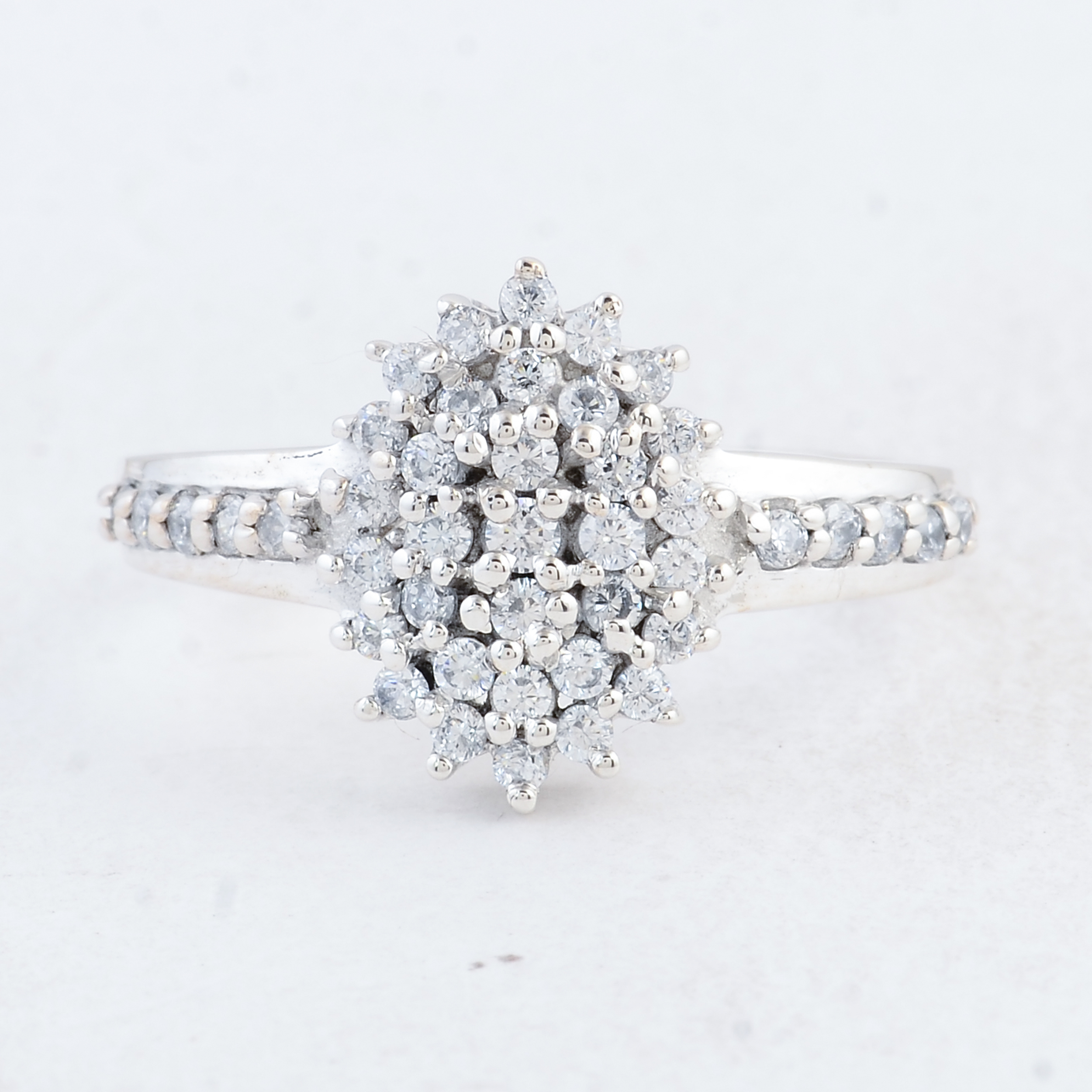 925 Sterling Silver 1.29 Ct Round Cubic Zirconia Ring 7 US Ring Size