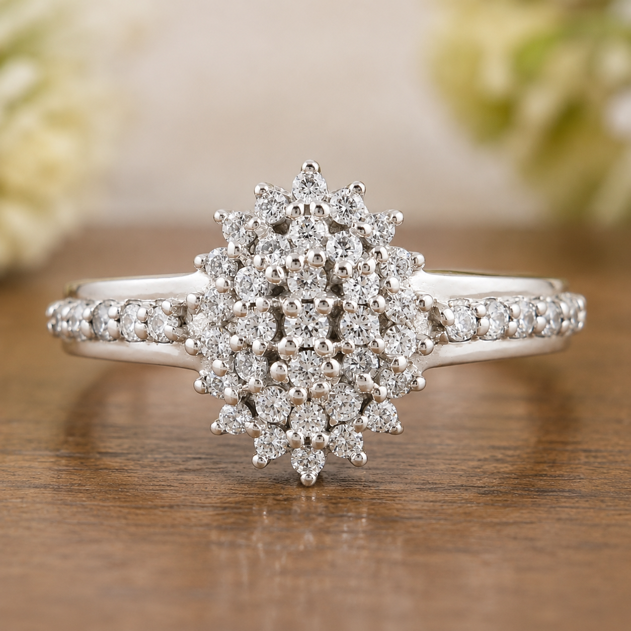925 Sterling Silver 1.29 Ct Round Cubic Zirconia Ring 7 US Ring Size
