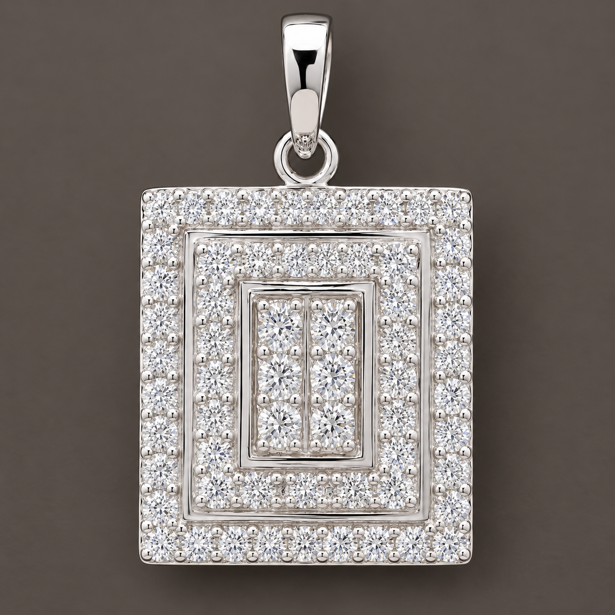 925 Sterling Silver 1.69 Ct Round Cubic Zirconia Pendant