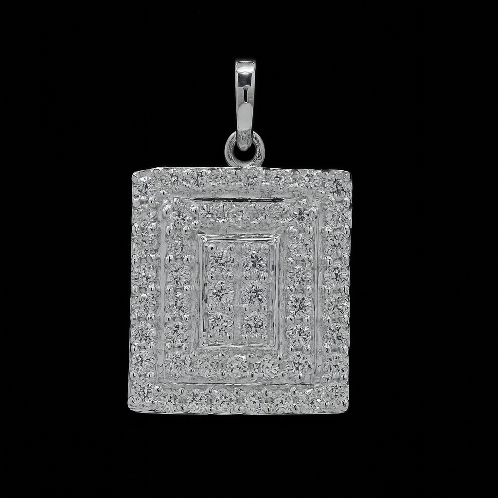 925 Sterling Silver 1.69 Ct Round Cubic Zirconia Pendant