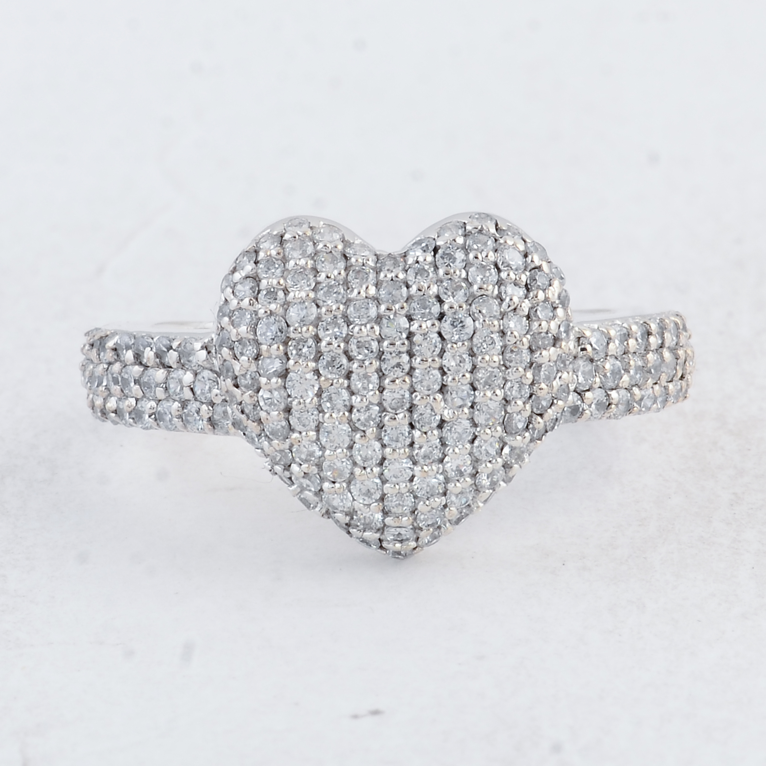 925 Sterling Silver 2.16 Ct Round Cubic Zirconia Ring 7 US Ring Size