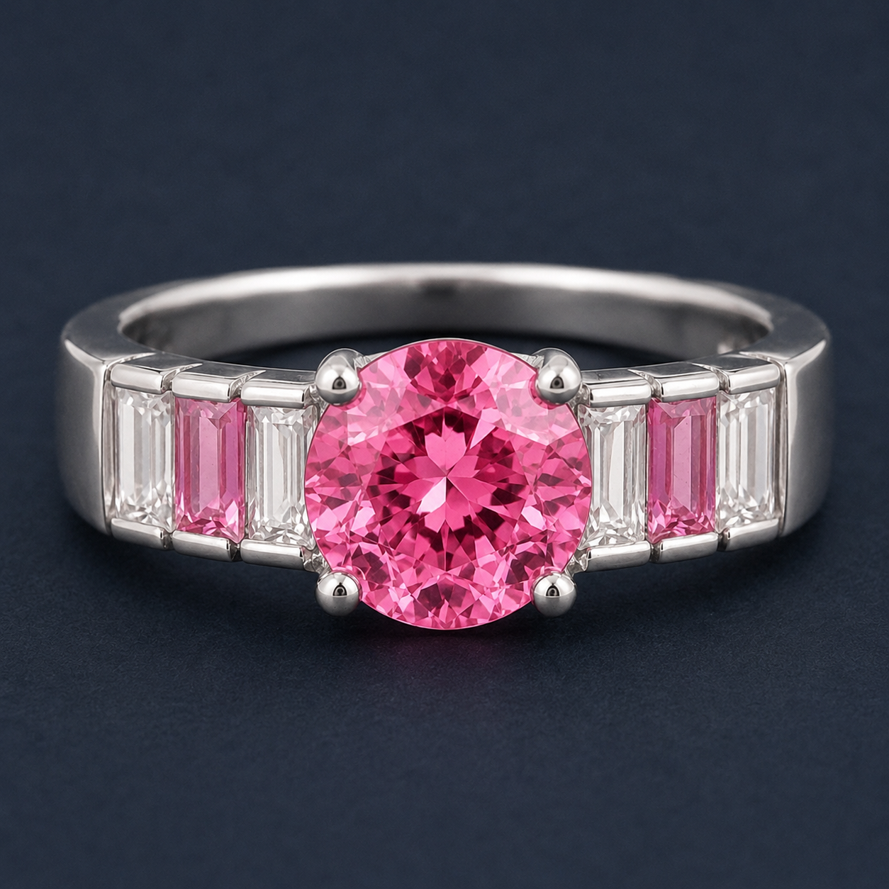 925 Sterling Silver 3.26 Ct Created Glass Cz Ring 7 US Ring Size