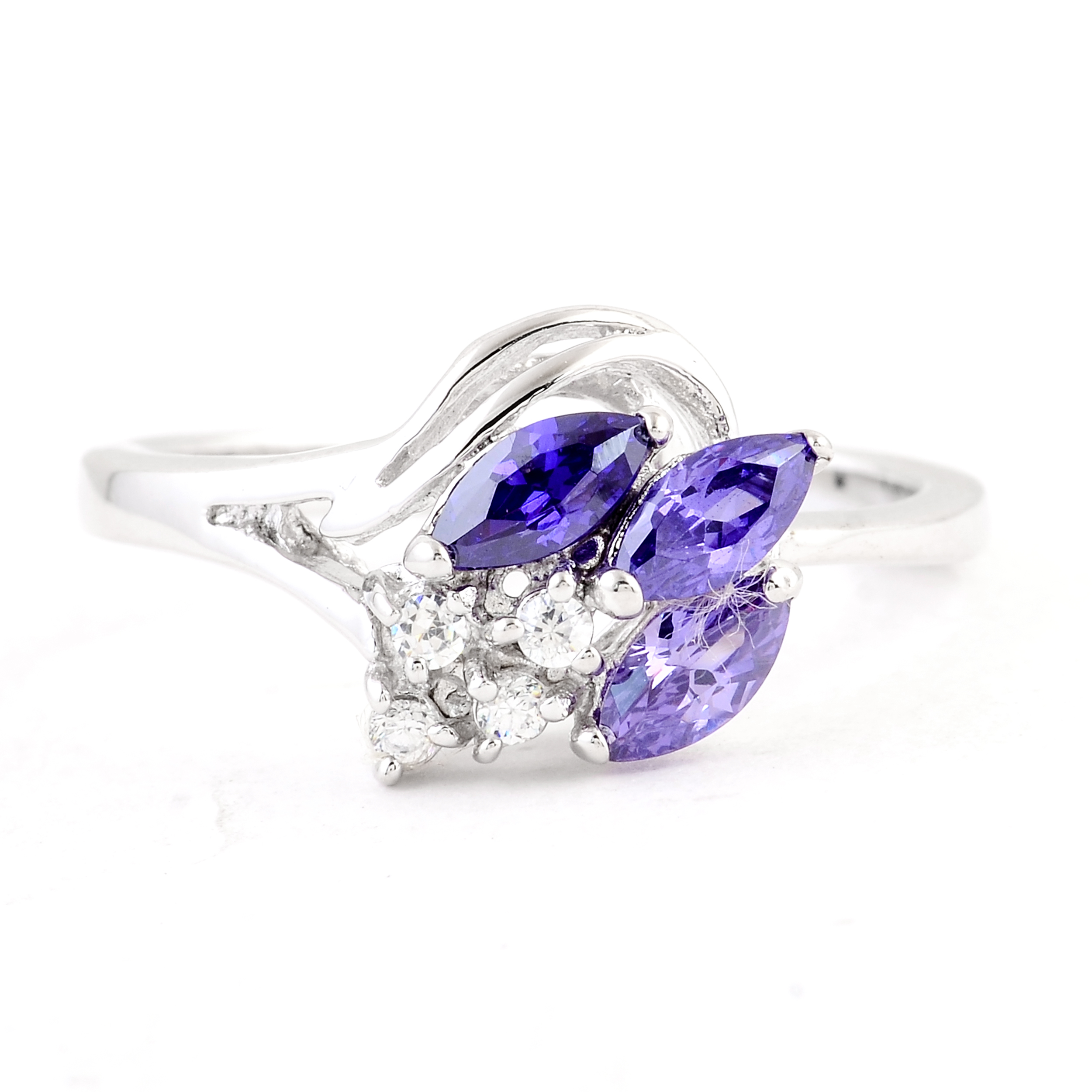 925 Sterling Silver 3.81 Ct Cubic Zirconia Ring 9 US Ring Size