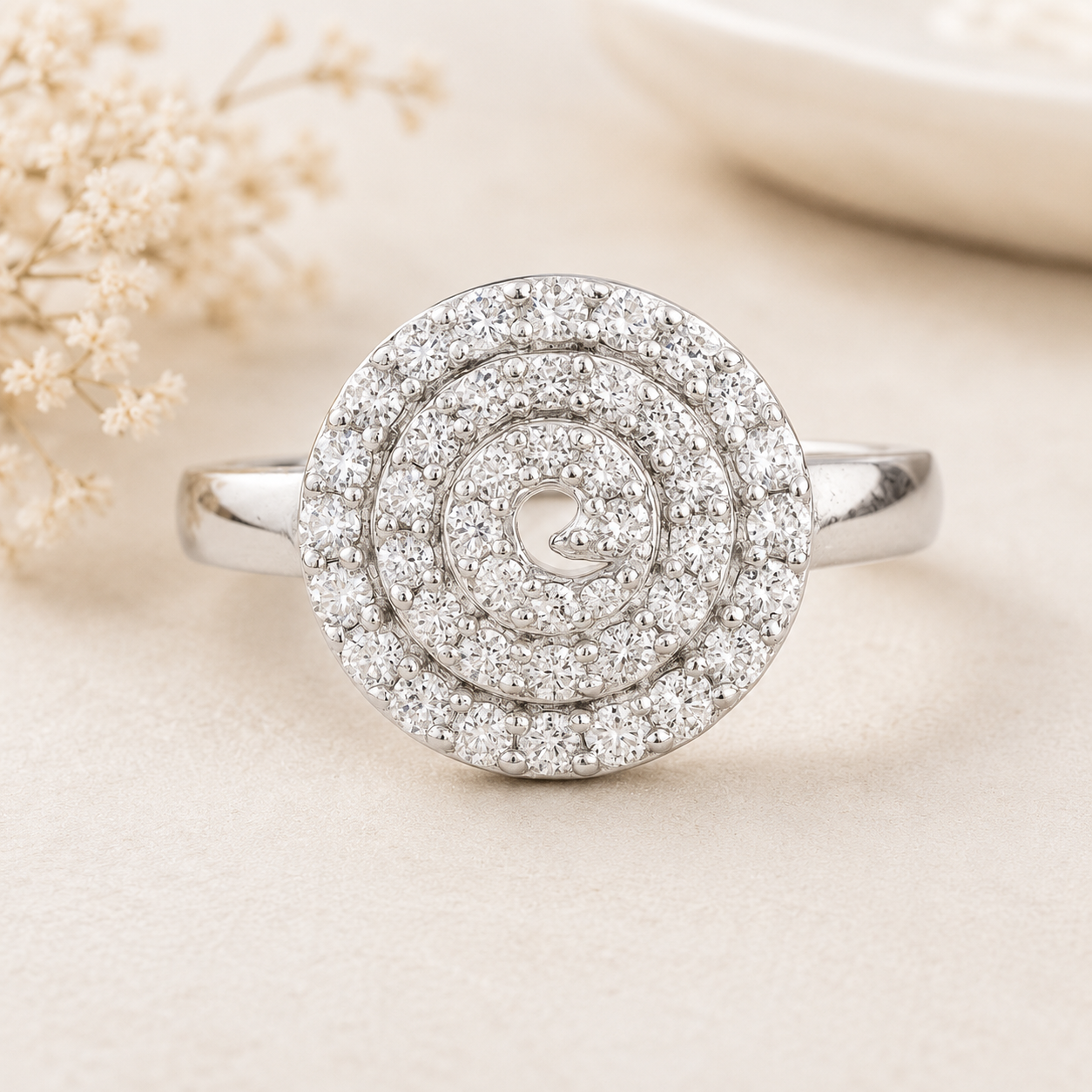 925 Sterling Silver 4.08 Ct Cubic Zirconia Ring 6 US Ring Size