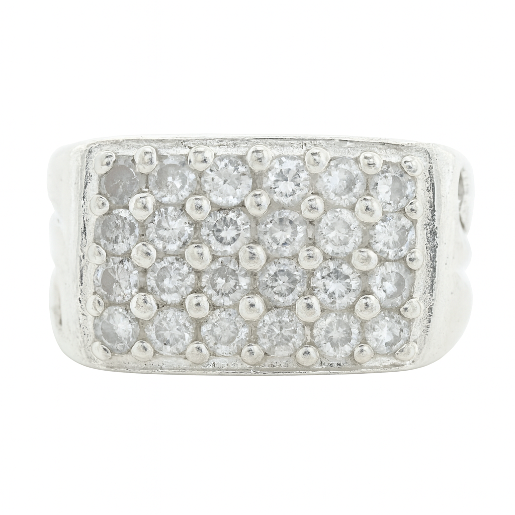 925 Sterling Silver 5.40 Ct Cubic Zirconia Ring 9 US Ring Size