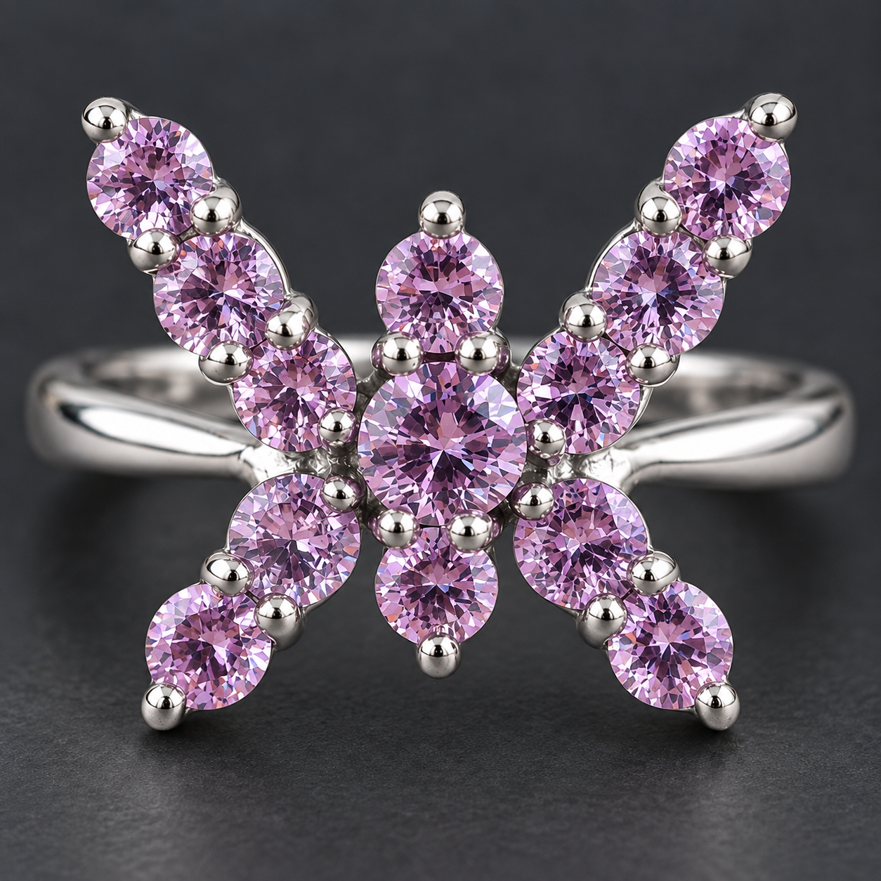 925 Sterling Silver 7.37 Ct Cubic Zirconia Ring 7 US Ring Size