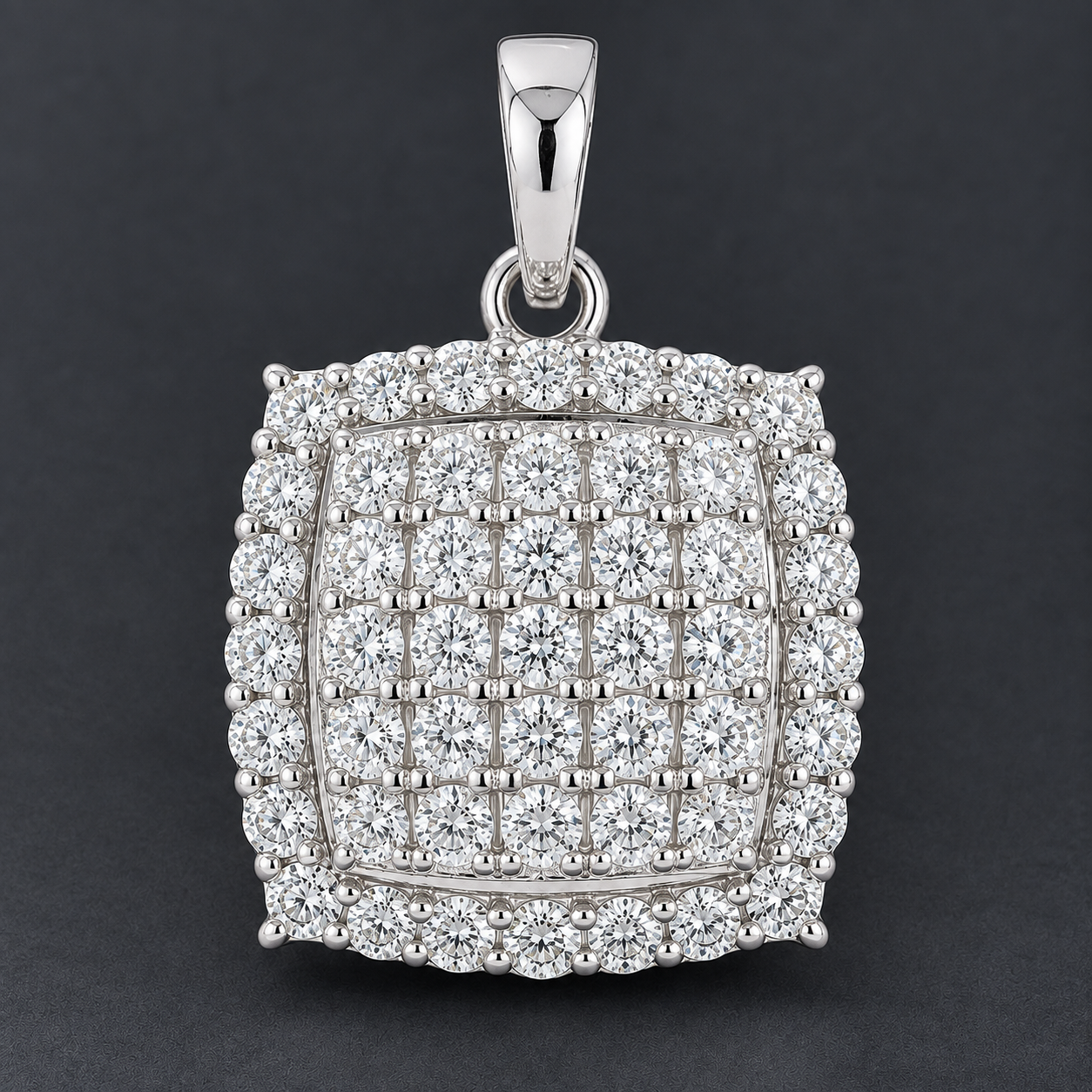 925 Sterling Silver 8.30 Ct Round Cubic Zirconia Pendant