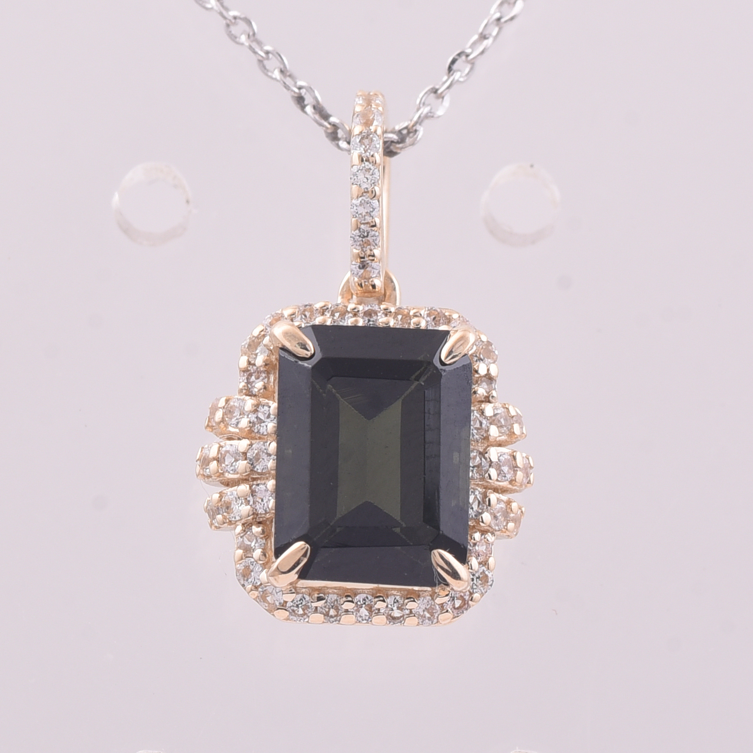 9K Gold 2.07 Ct Octagon Tourmaline Pendant