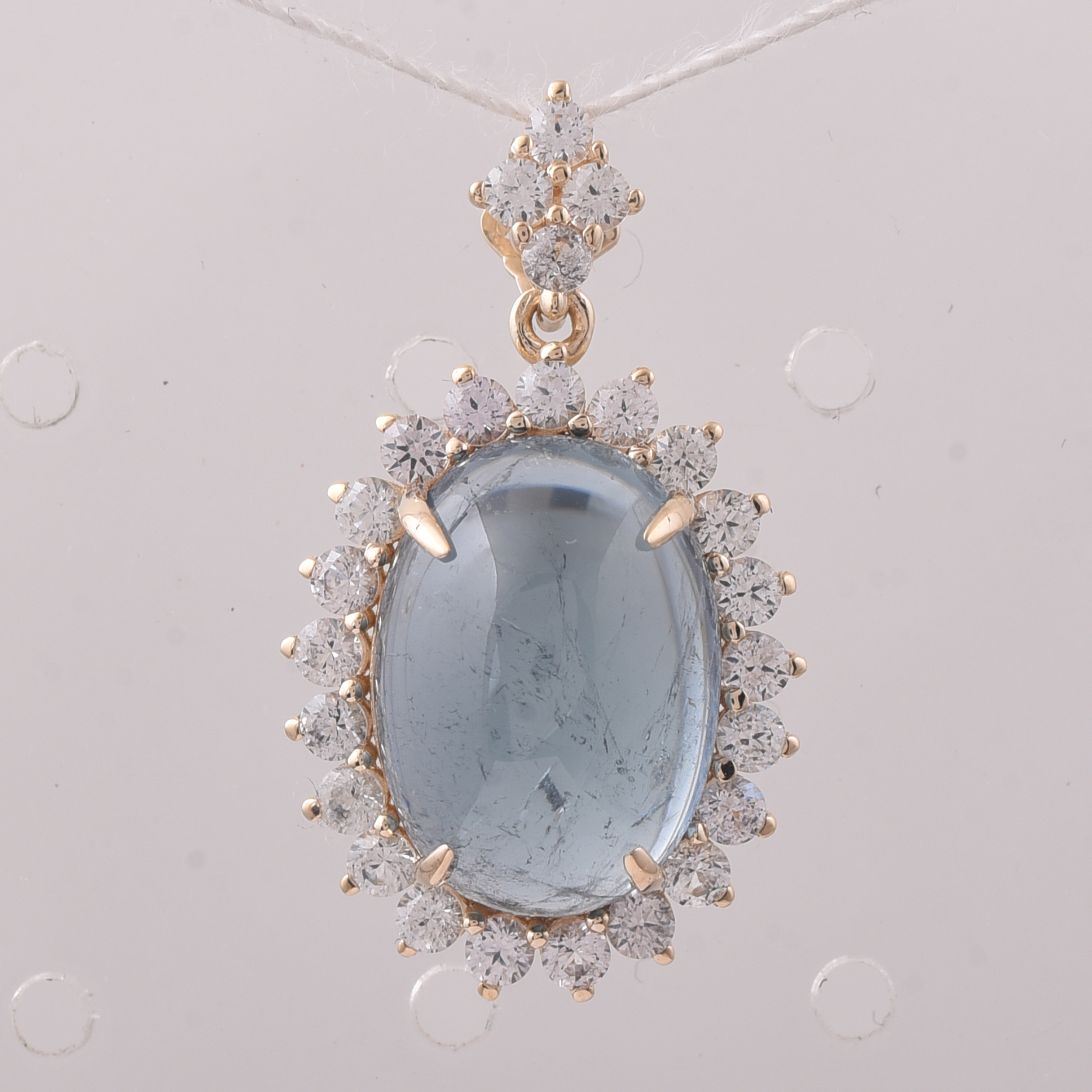 9K Gold 9.22 Ct Oval Tourmaline Pendant