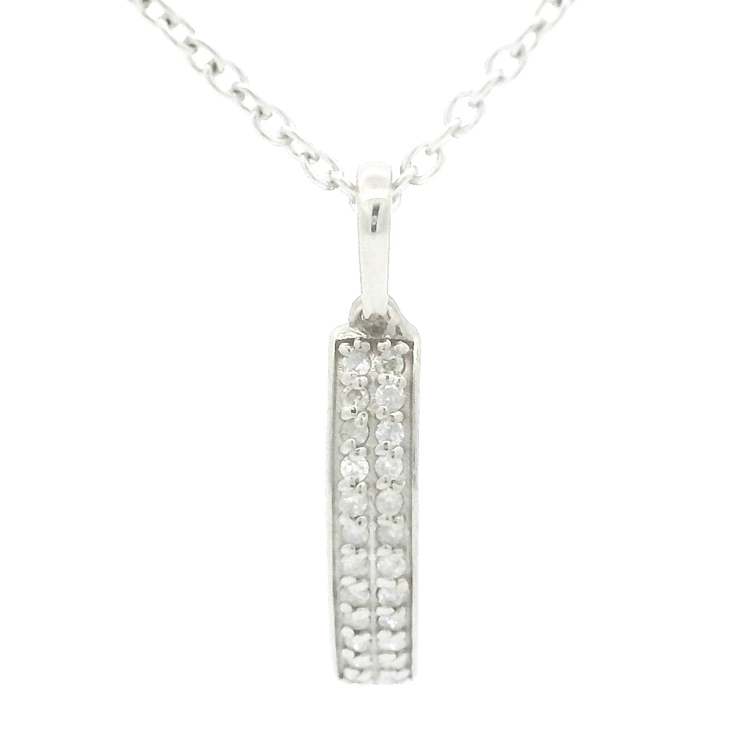 NO RESERVE 0.16 Ct Round Diamond 925 Silver Pendant