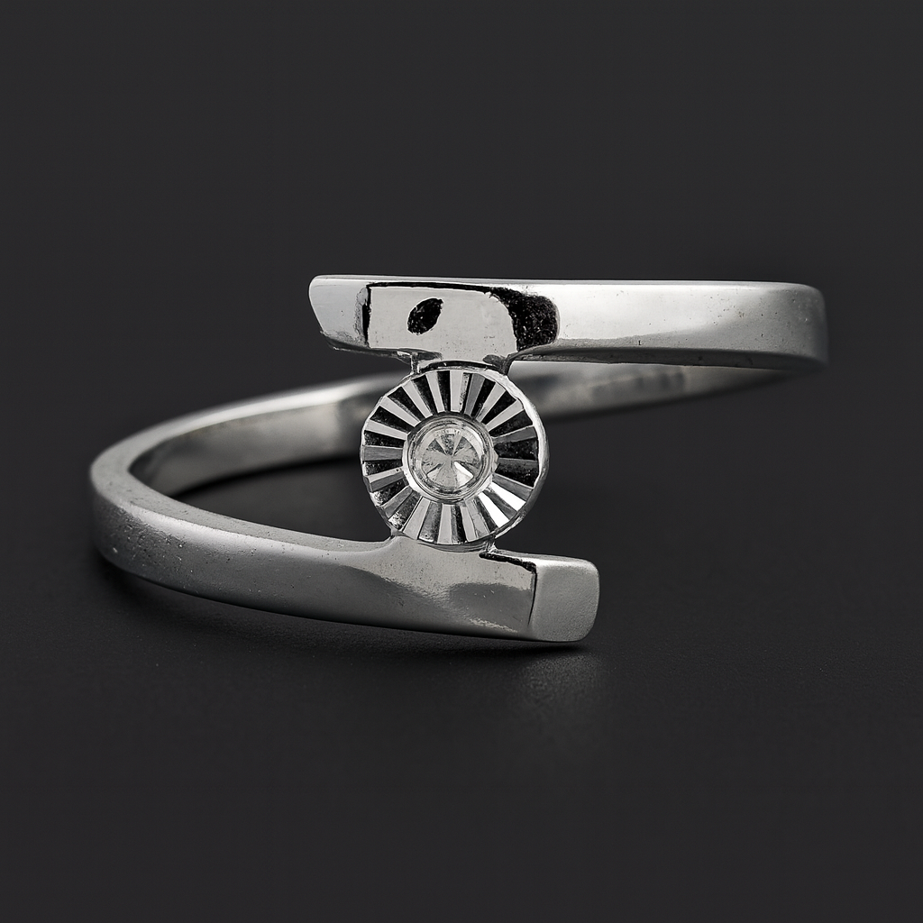 NO RESERVE 0.20 Ct Cubic Zirconia 925 Sterling Silver Ring