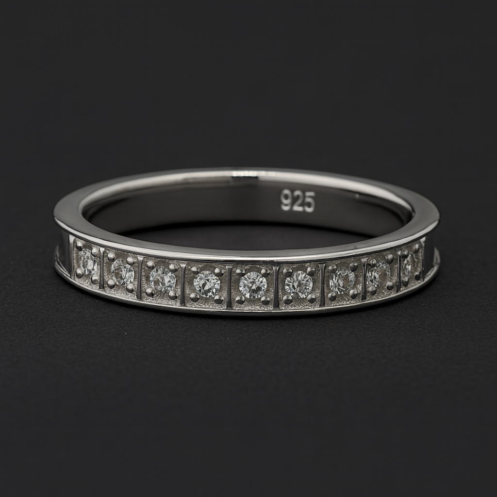 NO RESERVE 0.26 Ct Round Cubic Zirconia 925 Sterling Silver Ring