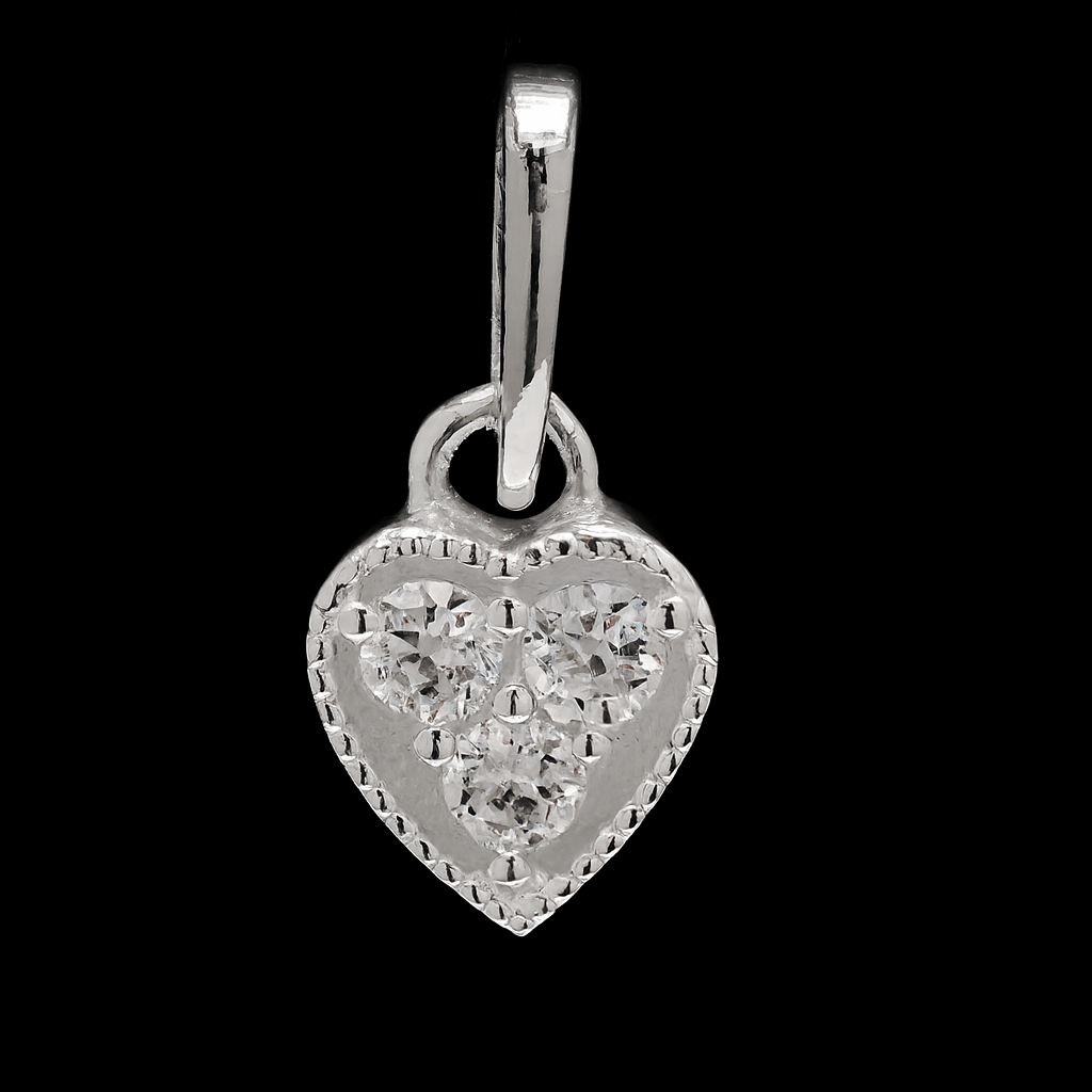NO RESERVE 0.30 Ct Round Cubic Zirconia 925 Sterling Silver Pendant