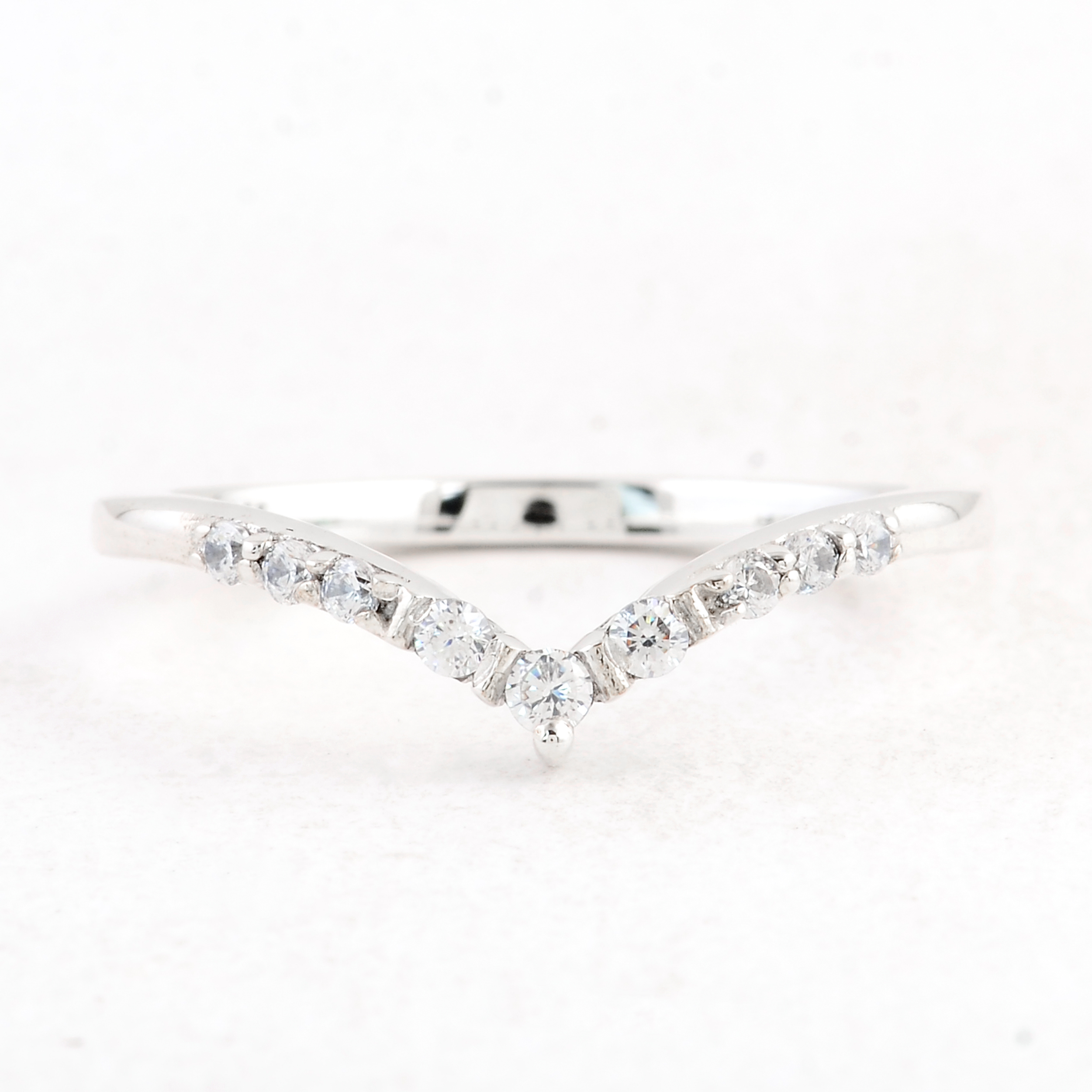 NO RESERVE 0.30 Ct Round Cubic Zirconia 925 Sterling Silver Ring