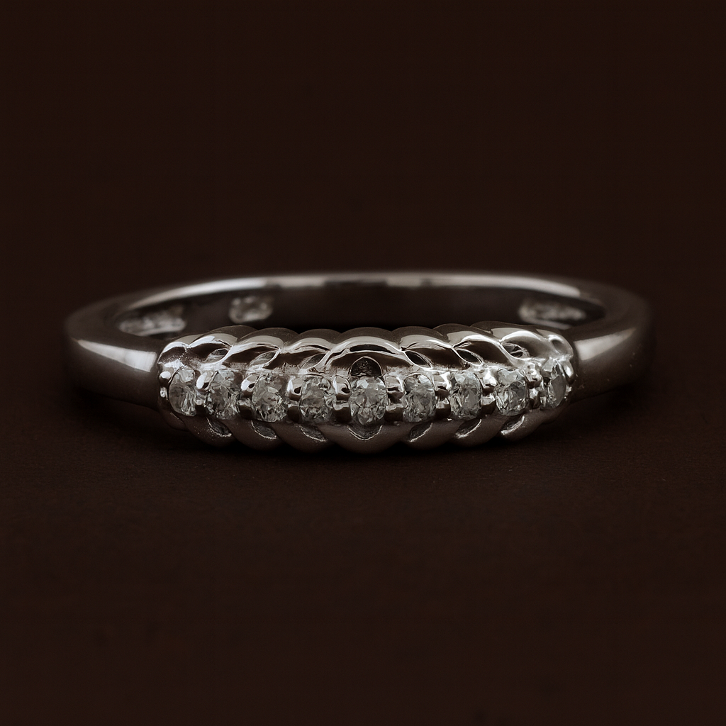 NO RESERVE 0.31 Ct Round Cubic Zirconia 925 Sterling Silver Ring