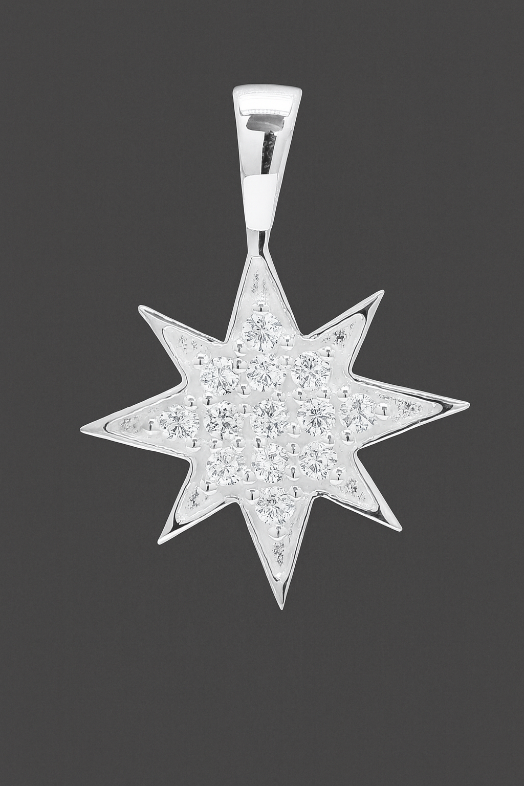 NO RESERVE 0.33 Ct Round Cubic Zirconia 925 Sterling Silver Pendant