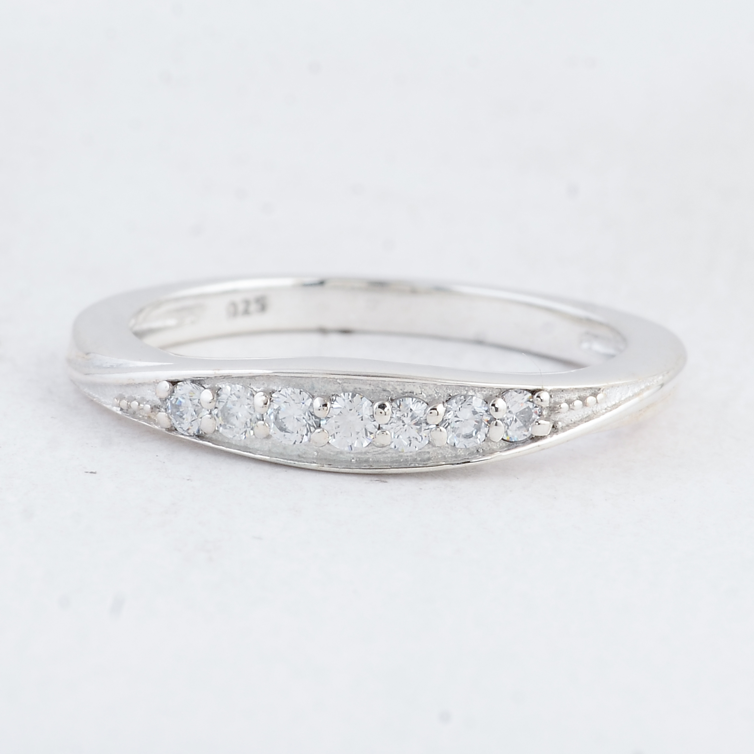 NO RESERVE 0.38 Ct Round Cubic Zirconia 925 Sterling Silver Ring