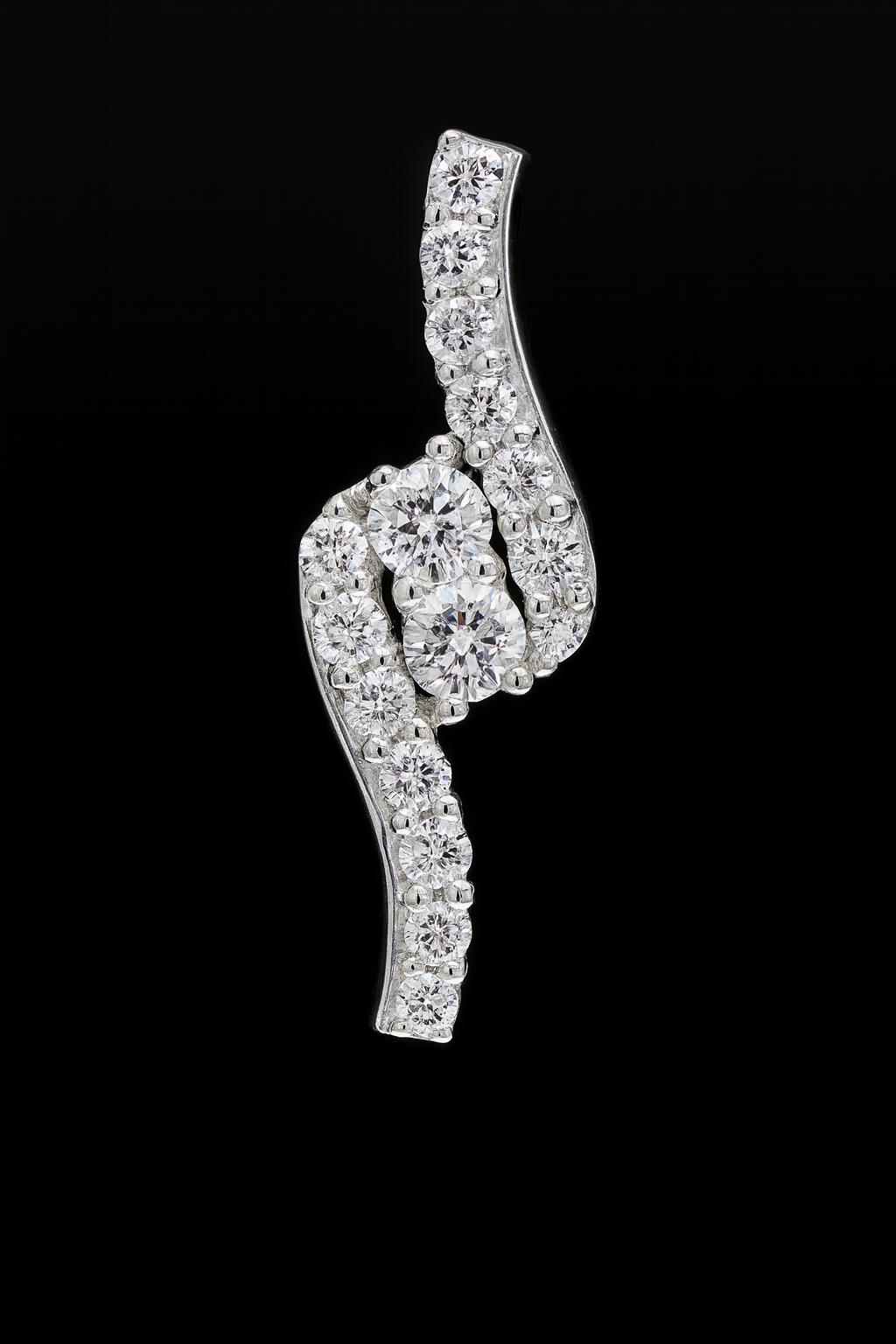 NO RESERVE 0.61 Ct Round Cubic Zirconia 925 Sterling Silver Pendant